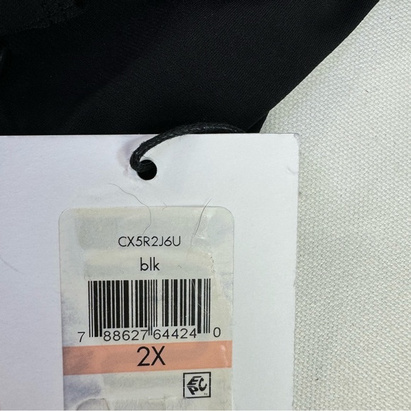 NEW Calvin Klein Vegan Suede Front asymmetrical zip jacket with stretchy back 2X - Picture 6 of 11